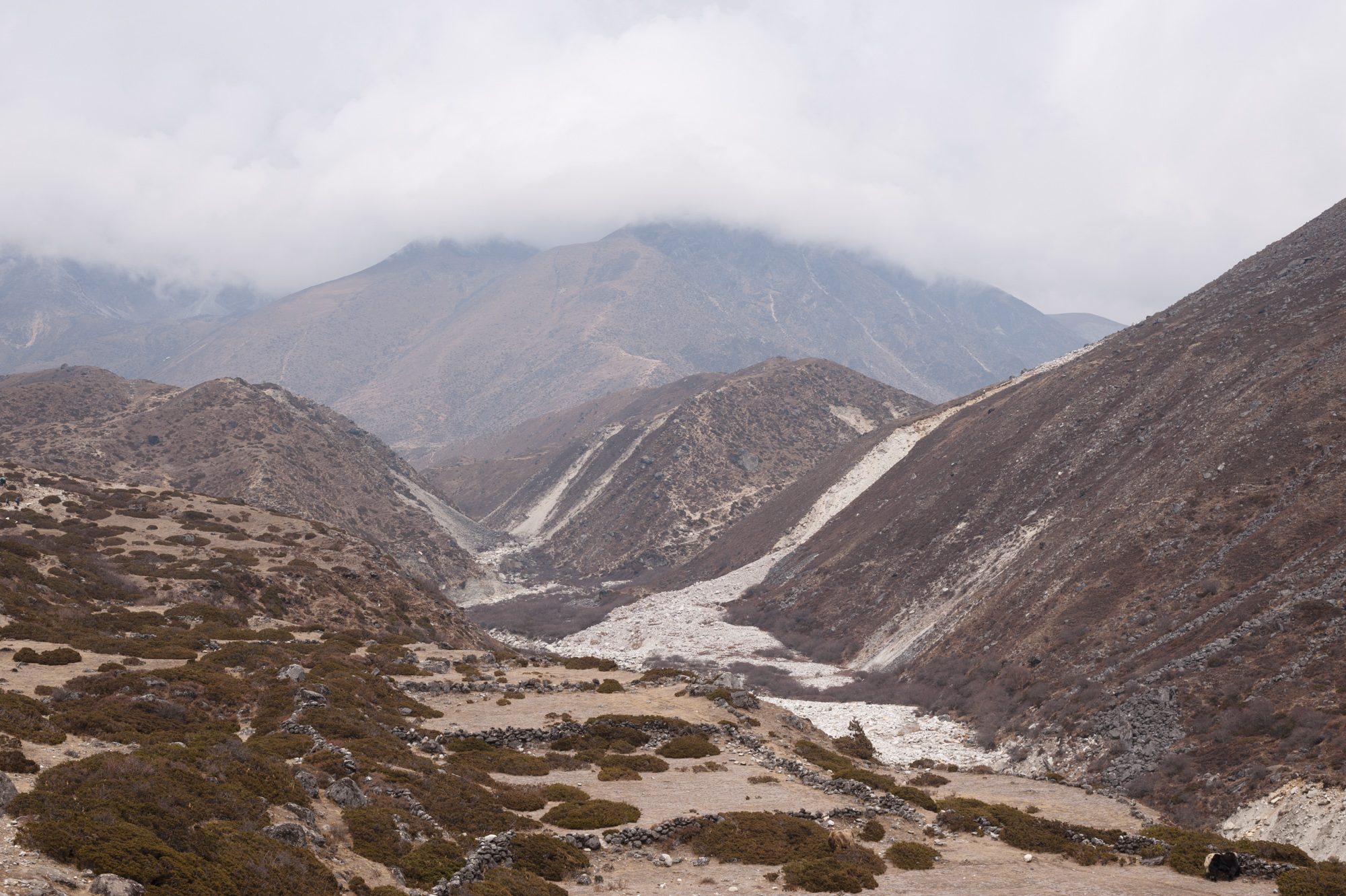 Between Pangboche and Dingboche