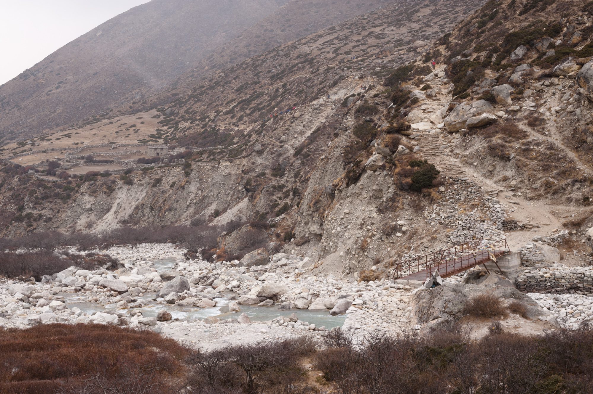 Between Pangboche and Dingboche