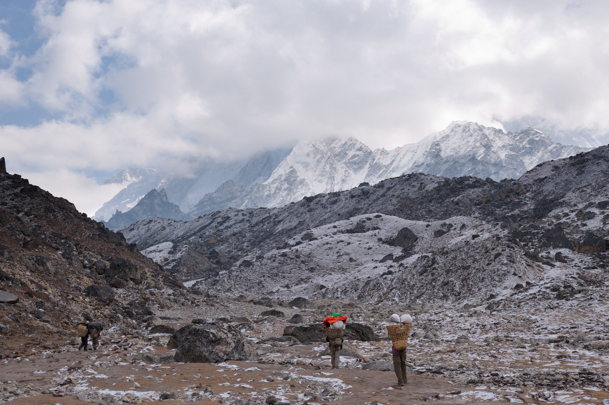 Between Lobuche and Gorak Shep