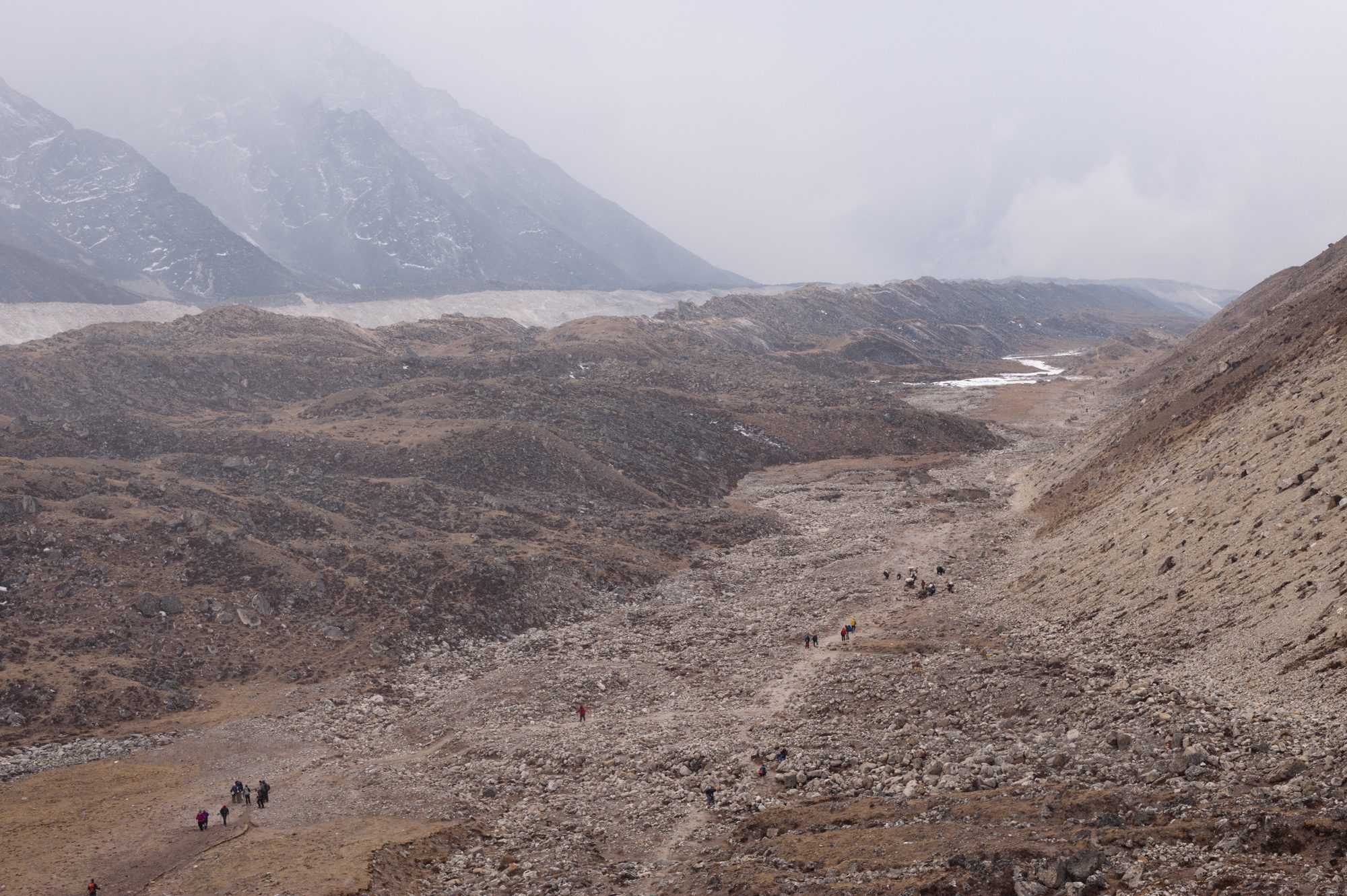 Between Lobuche and Gorak Shep