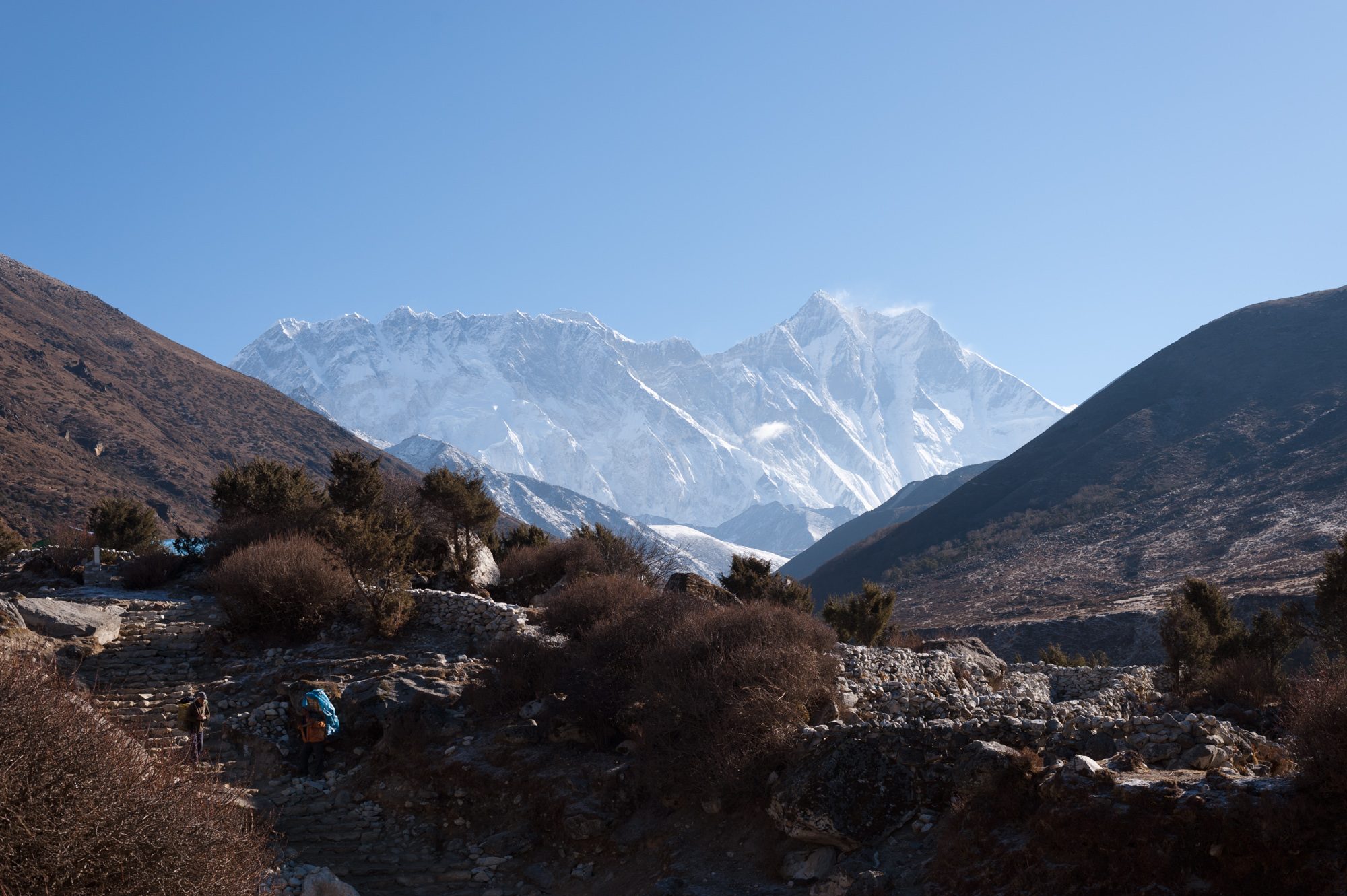 Everest, Lhotse and Nuptse, from Pangboche