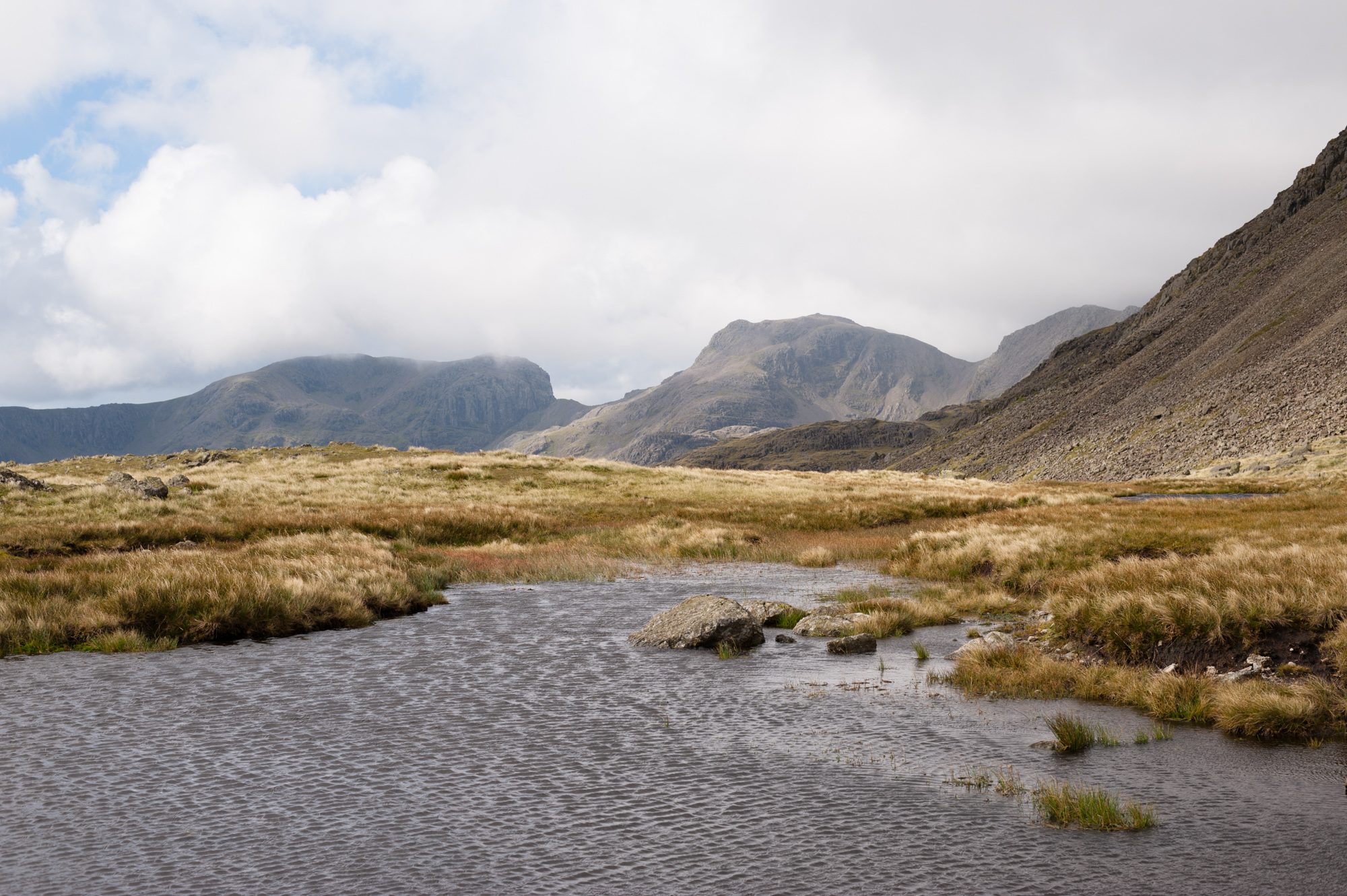 Scafell and Scafell Pike from Three Tarns