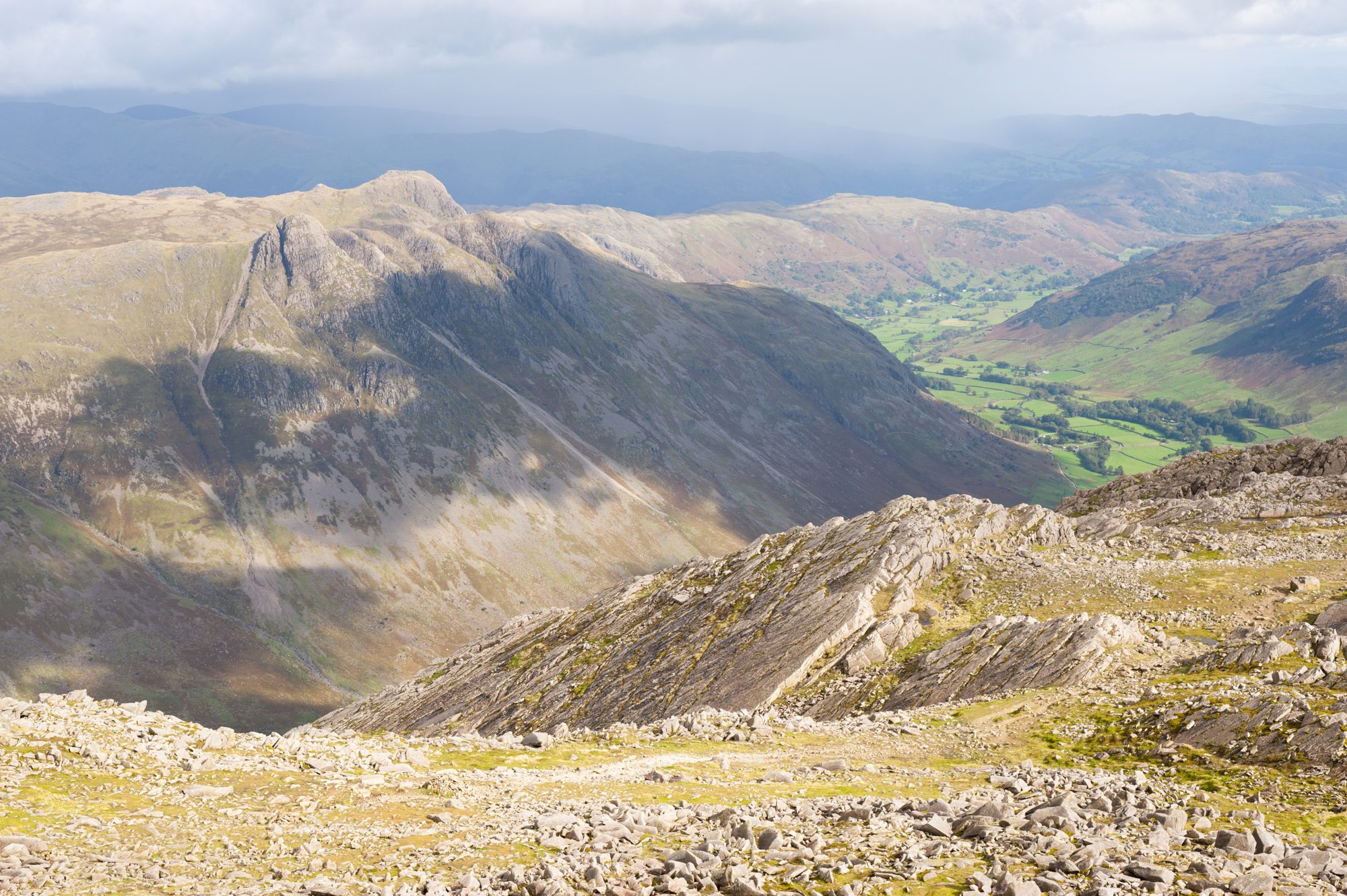 Langdale Pikes from Bowfell