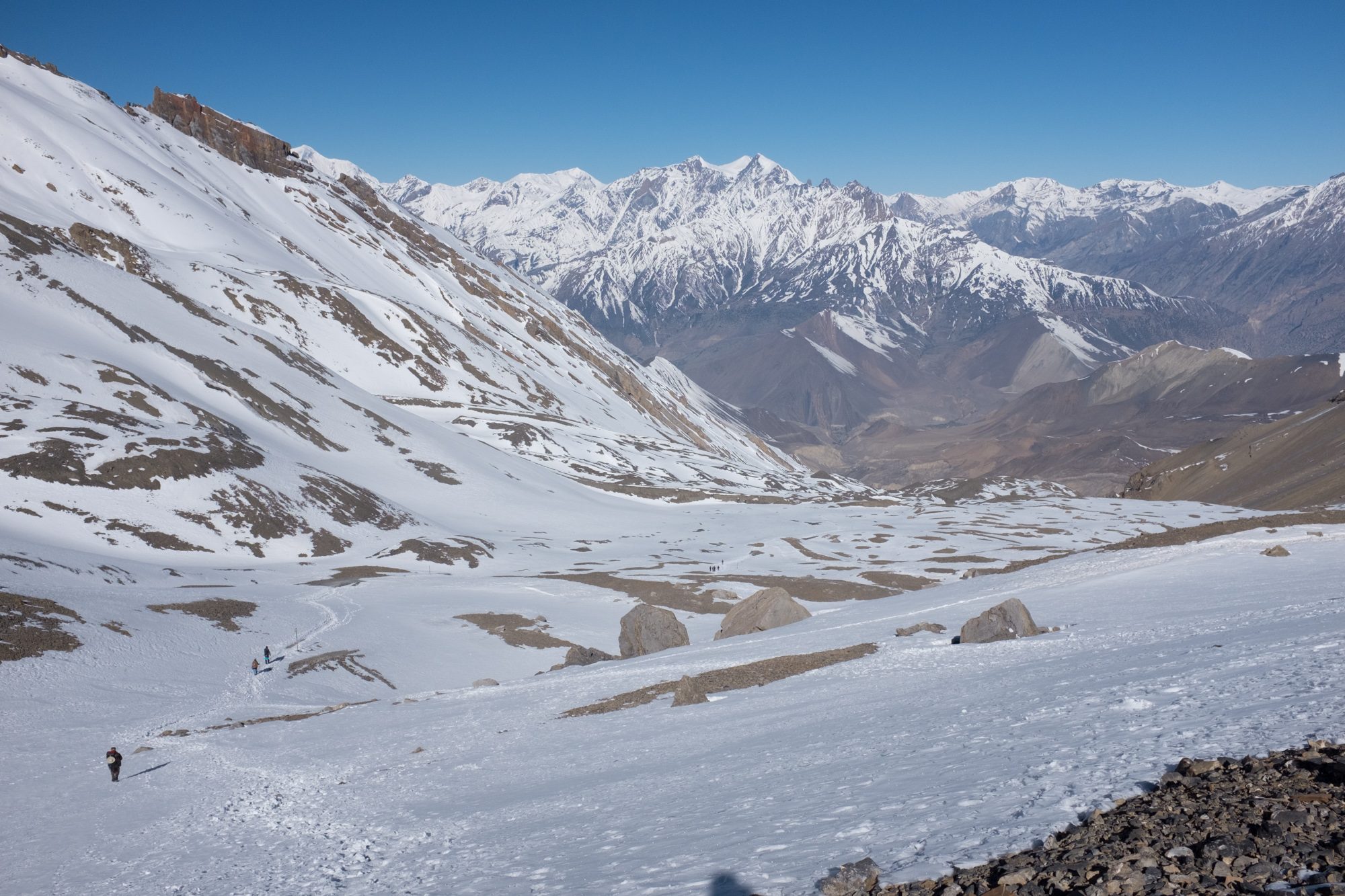 Descending from Thorong La